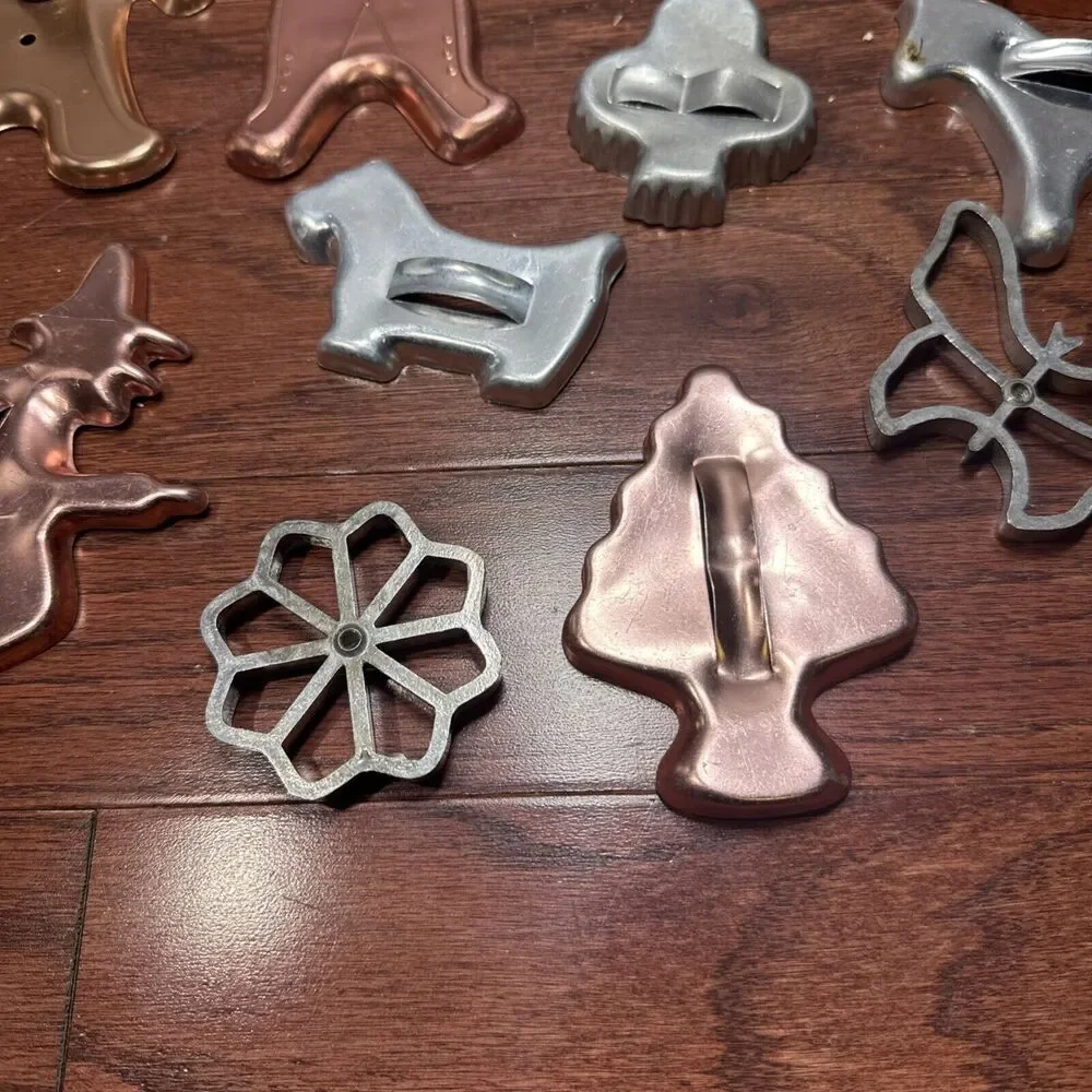 Vintage Tin and Copper Cookie Cutter Lot